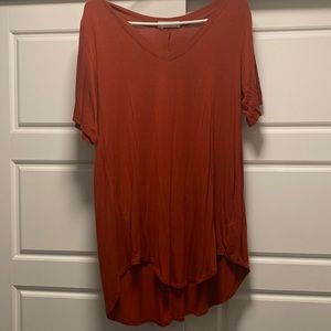 Burnt orange cute plain tee
